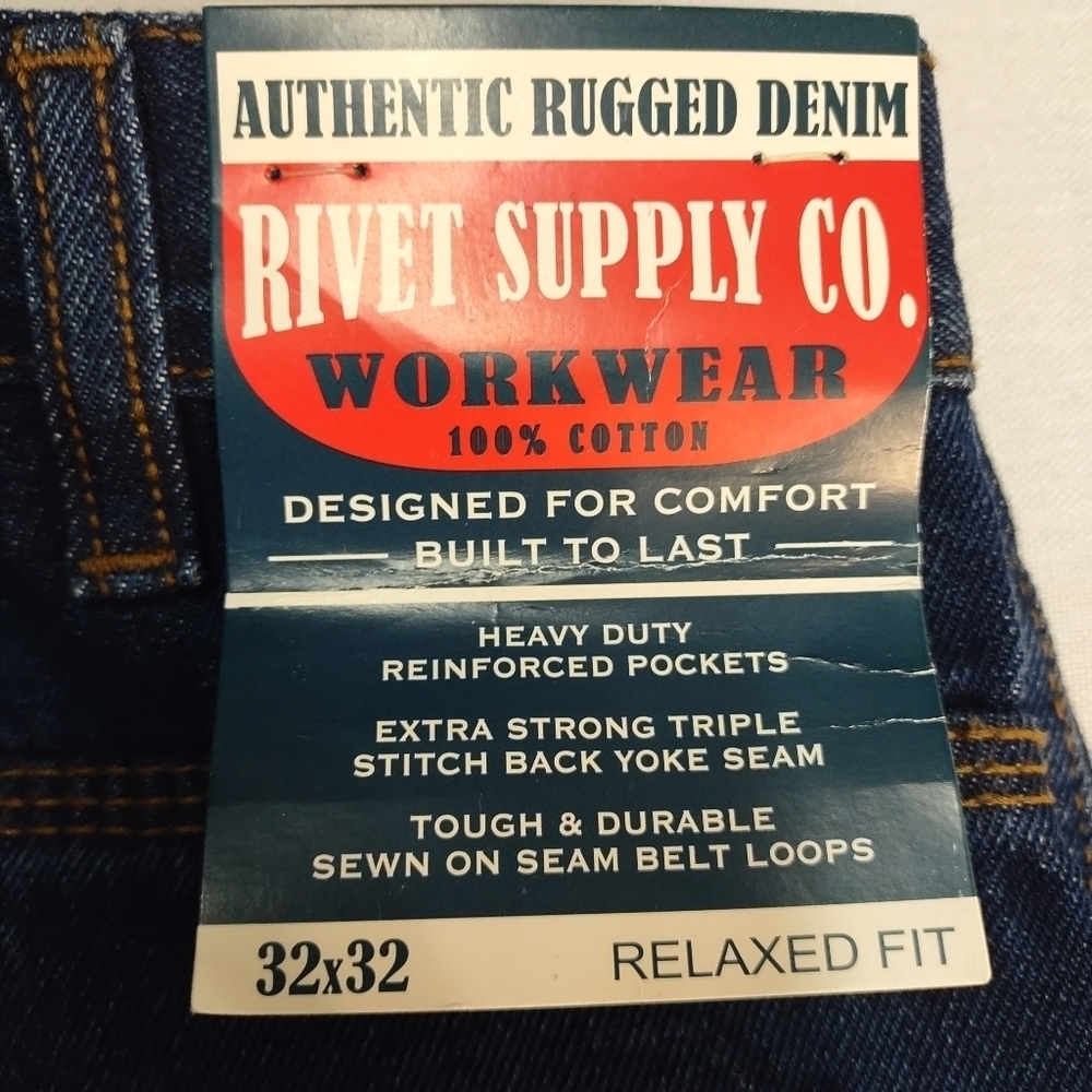 Mission Ridge 32X32 Men's Blue Straight Leg Jeans Sz 32X32 NWT - Picture 6 of 9